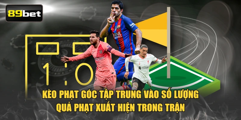 Kèo phạt góc tập trung vào số lượng quả phạt xuất hiện trong trận